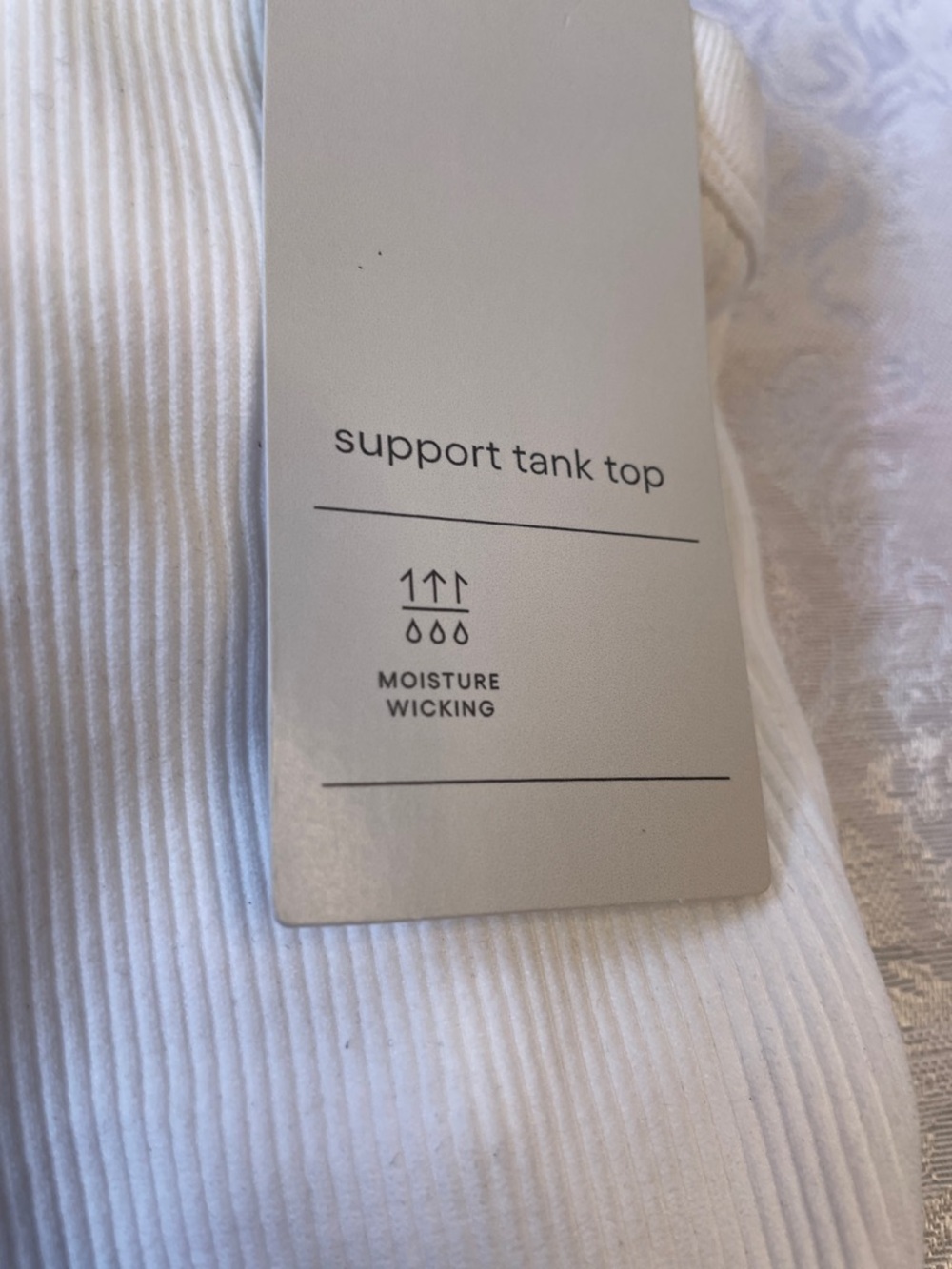 NWT all in motion Women’s White Ribbed Crew Tank. Size 2X - Picture 6 of 6